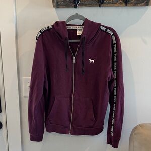 VS Pink Maroon Black Zip Up Size L GUC